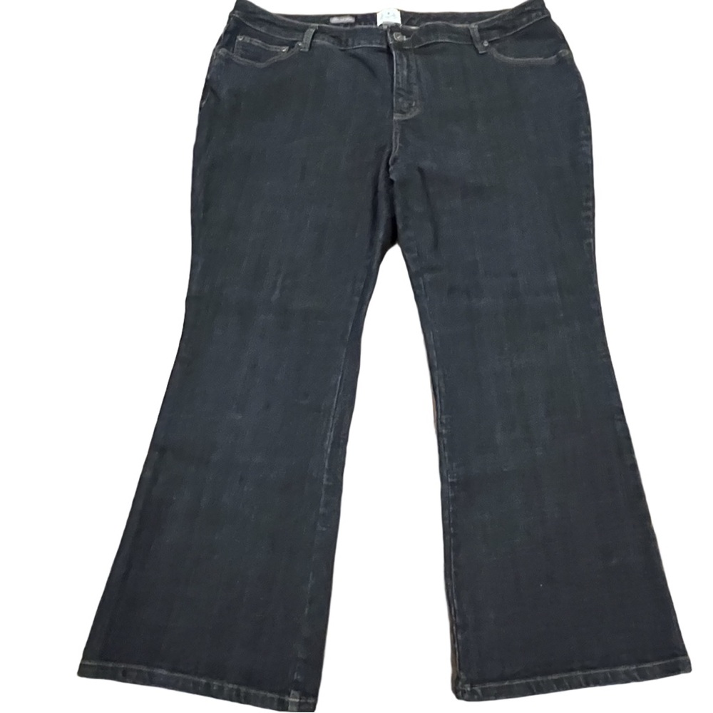 Petite Women’s dark wash bootcut denim jeans classic western versatile size 20WP